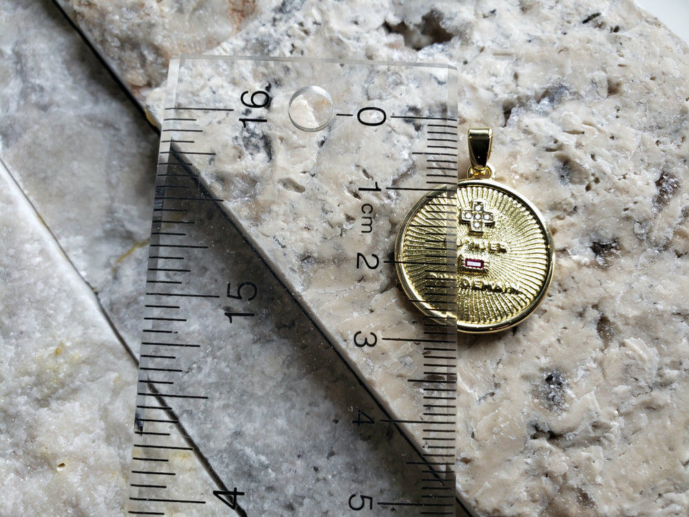 Smaller Augis Medal / + qu'hier - que demain Pendant / French Love Medal