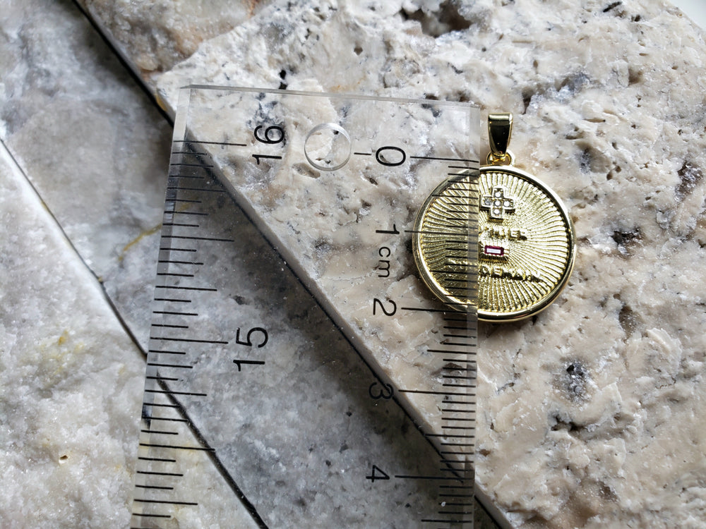 Smaller Augis Medal / + qu'hier - que demain Pendant / French Love Medal