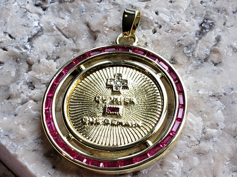 Augis Medal / + qu'hier - que demain Pendant / French Love Medal