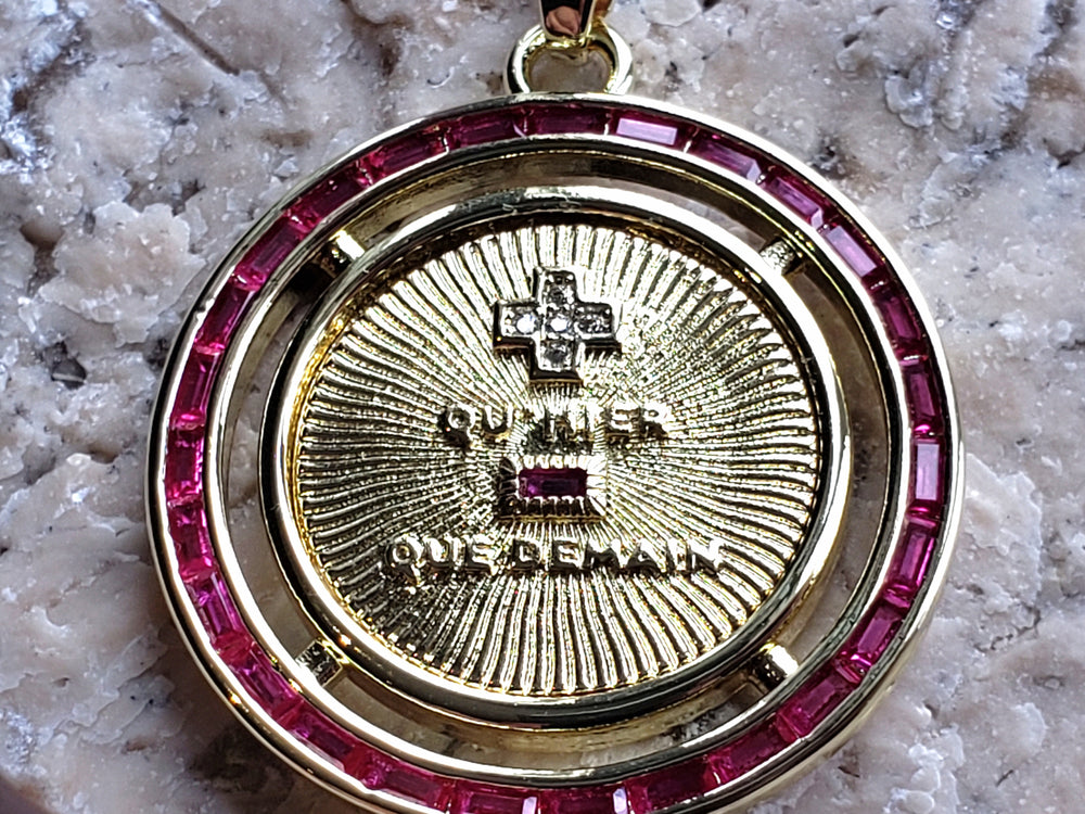 Augis Medal / + qu'hier - que demain Pendant / French Love Medal