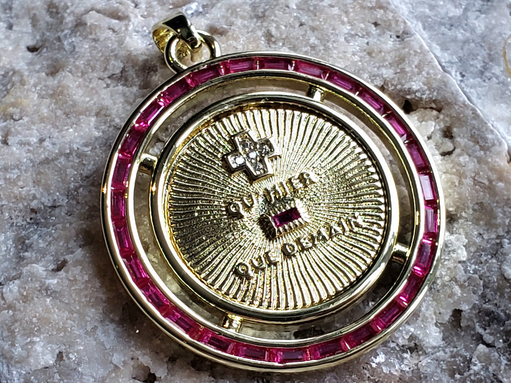 Augis Medal / + qu'hier - que demain Pendant / French Love Medal