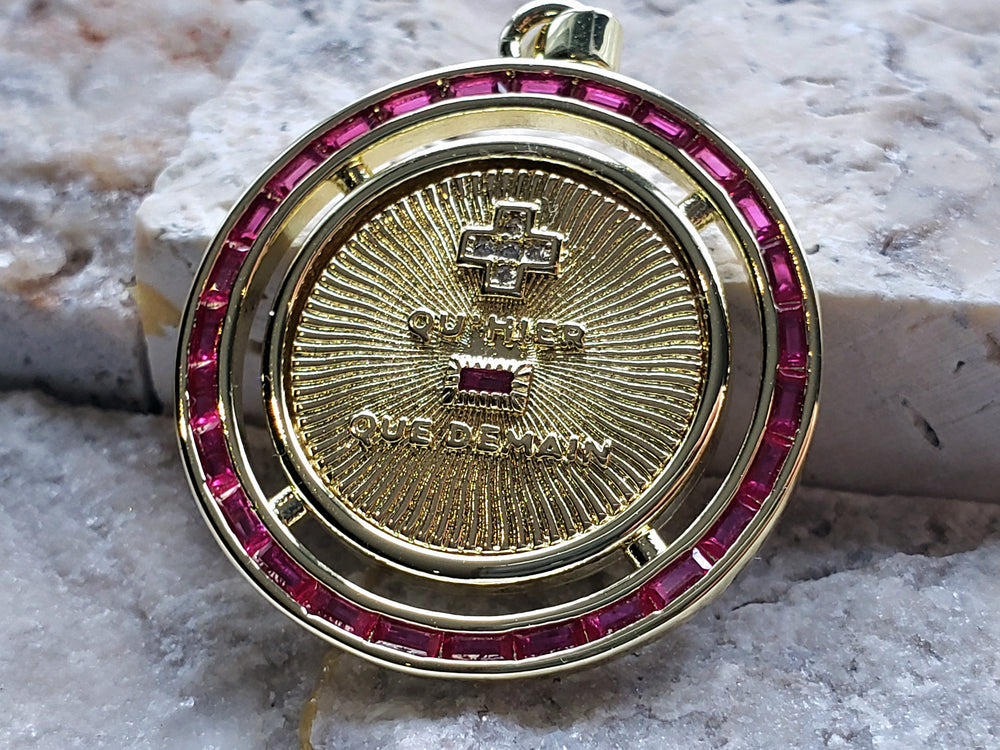 Augis Medal / + qu'hier - que demain Pendant / French Love Medal