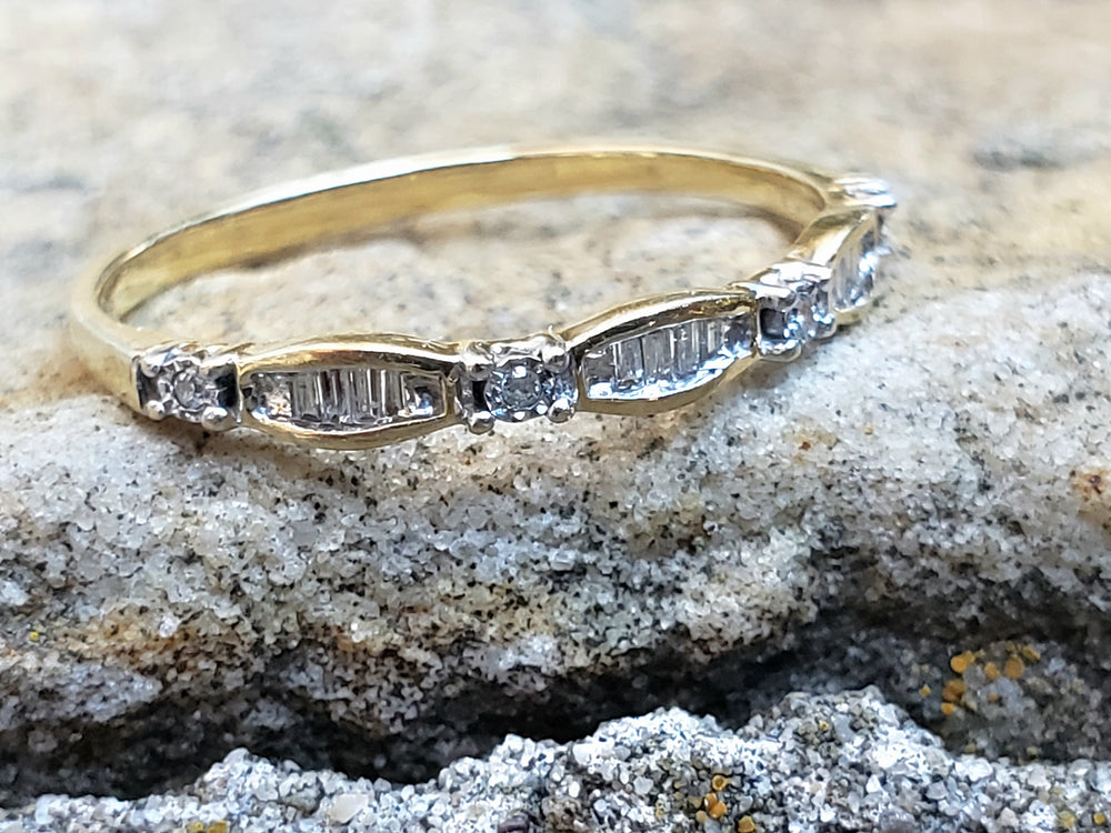 Baguette Diamond Band / Wedding Band / Semi-Eternity Ring