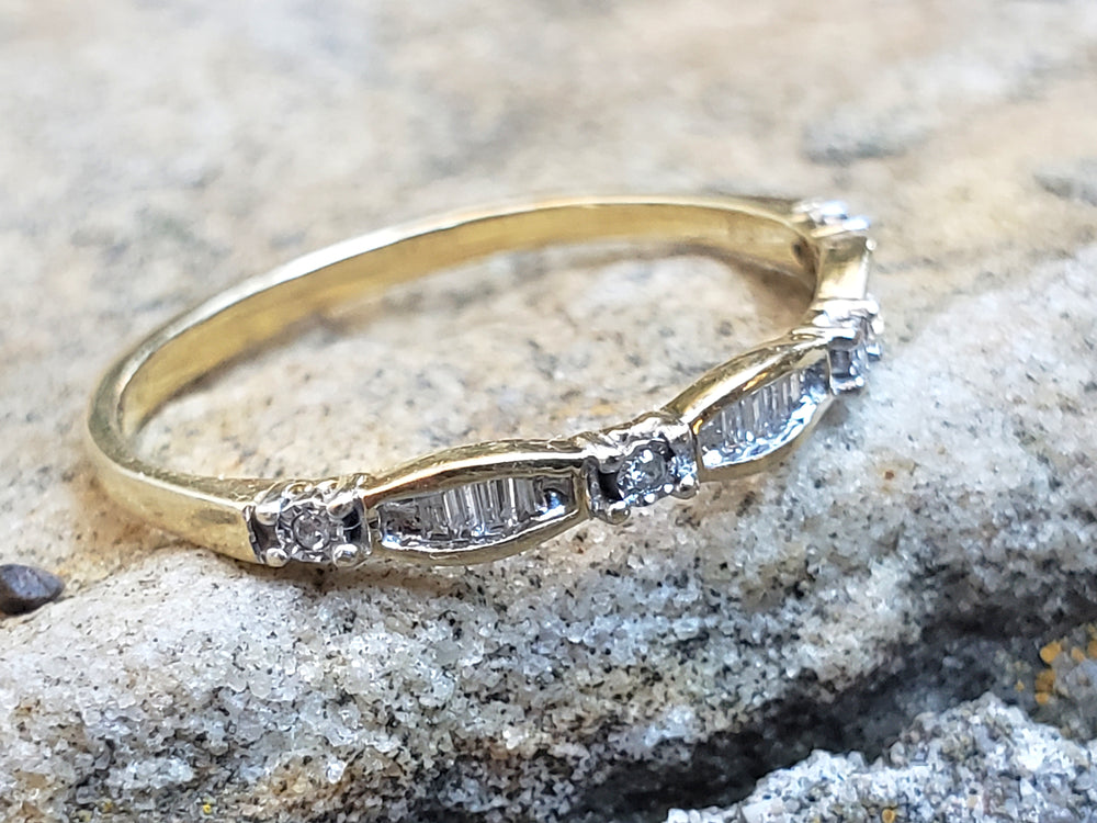 Baguette Diamond Band / Wedding Band / Semi-Eternity Ring