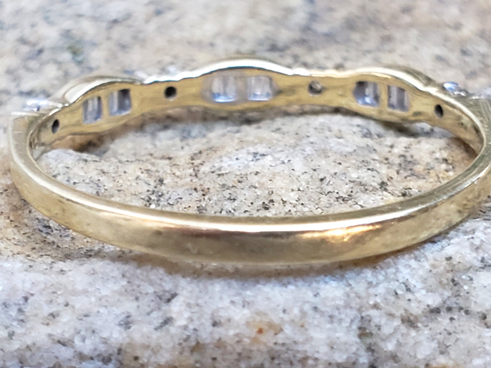 Baguette Diamond Band / Wedding Band / Semi-Eternity Ring