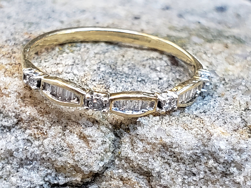 Baguette Diamond Band / Wedding Band / Semi-Eternity Ring