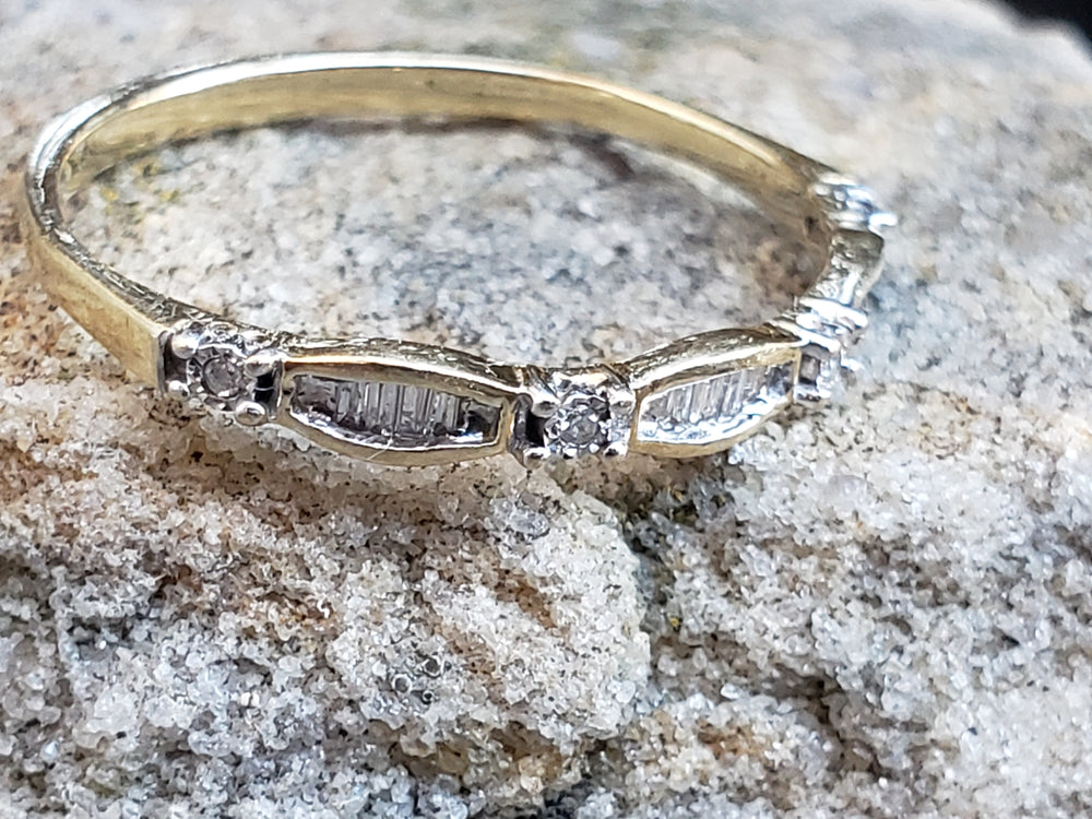 Baguette Diamond Band / Wedding Band / Semi-Eternity Ring