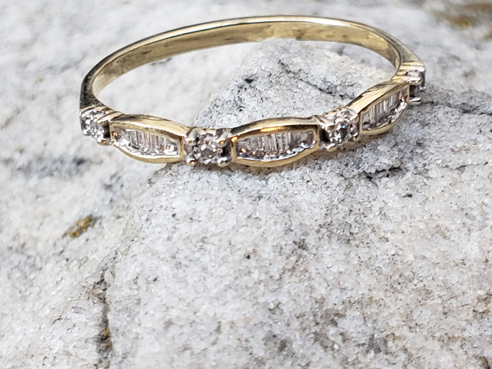 Baguette Diamond Band / Wedding Band / Semi-Eternity Ring