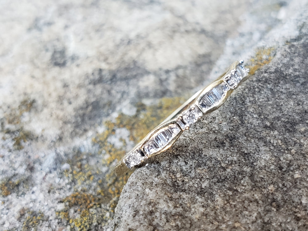 Baguette Diamond Band / Wedding Band / Semi-Eternity Ring