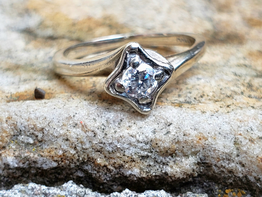 Astral Set Diamond Engagement Ring / 0.25 ct Diamond Engagement Ring