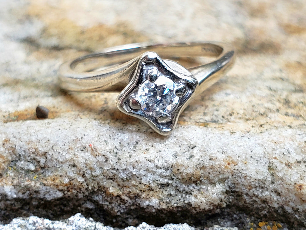 Astral Set Diamond Engagement Ring / 0.25 ct Diamond Engagement Ring