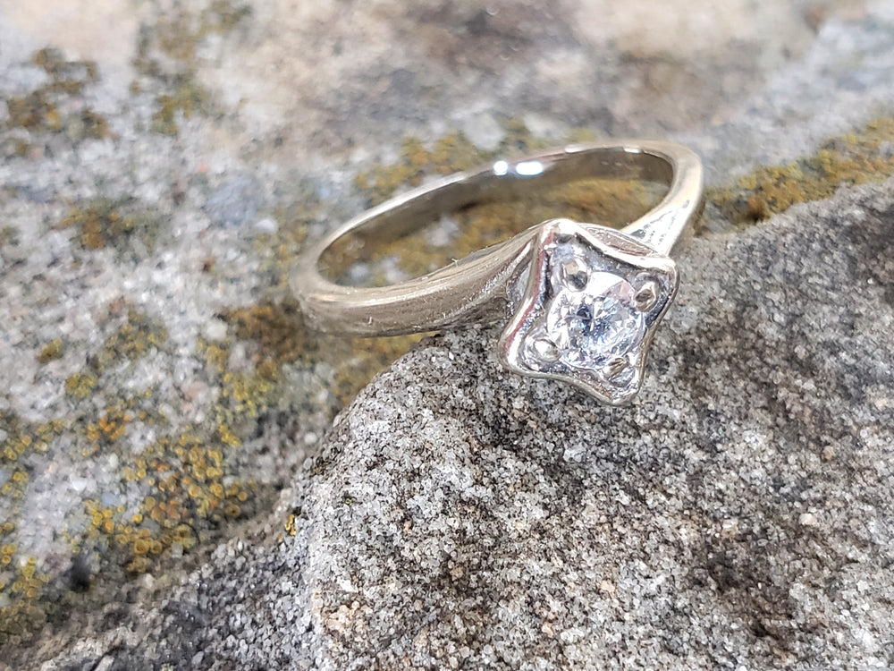 Astral Set Diamond Engagement Ring / 0.25 ct Diamond Engagement Ring