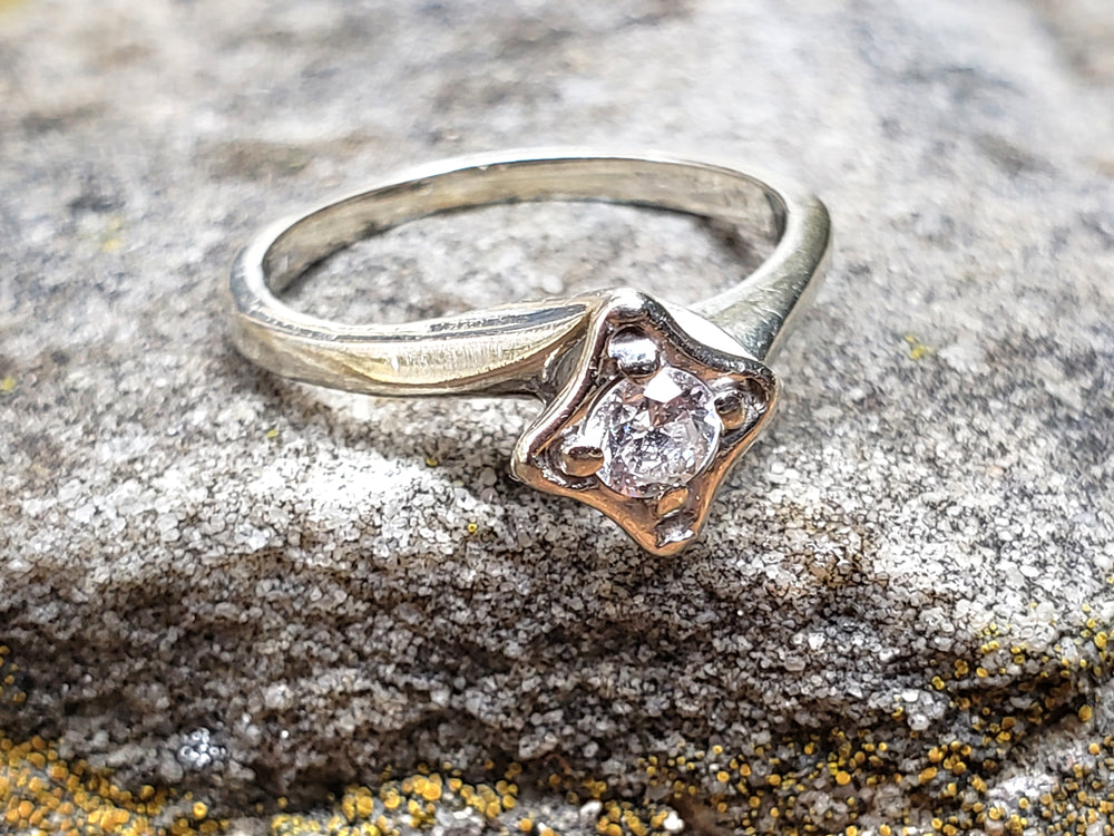 Astral Set Diamond Engagement Ring / 0.25 ct Diamond Engagement Ring