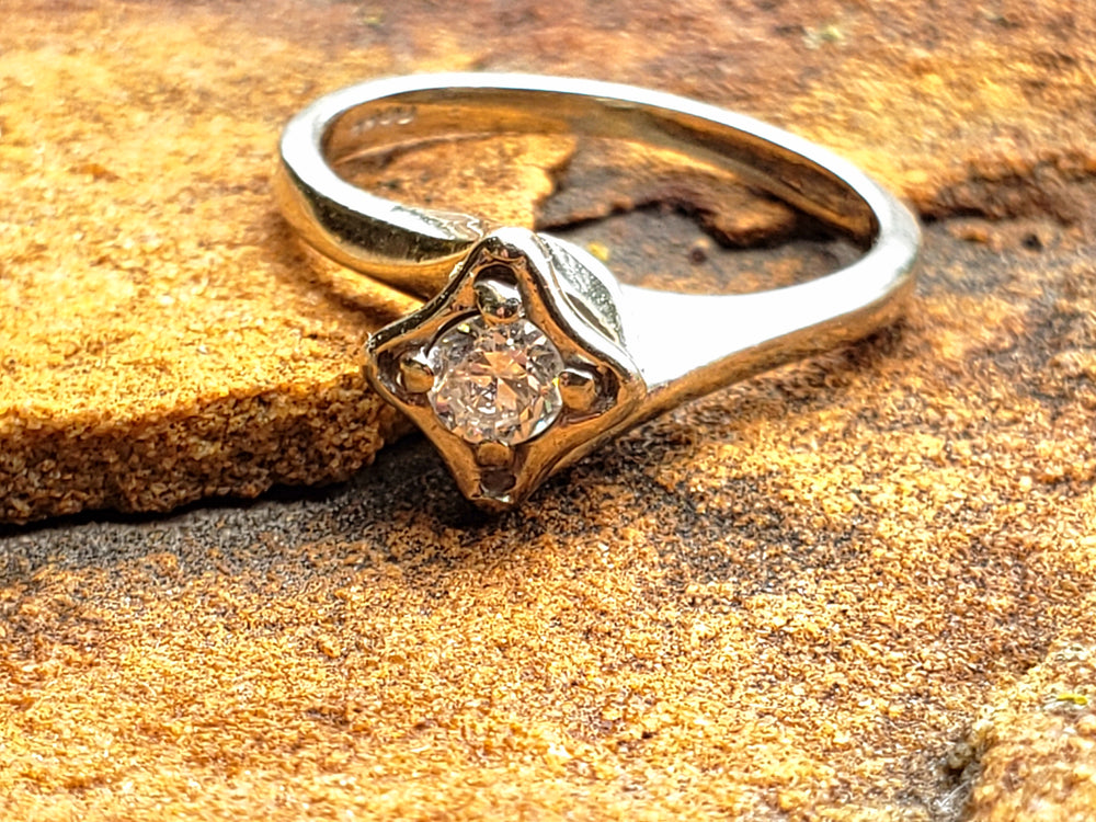 Astral Set Diamond Engagement Ring / 0.25 ct Diamond Engagement Ring