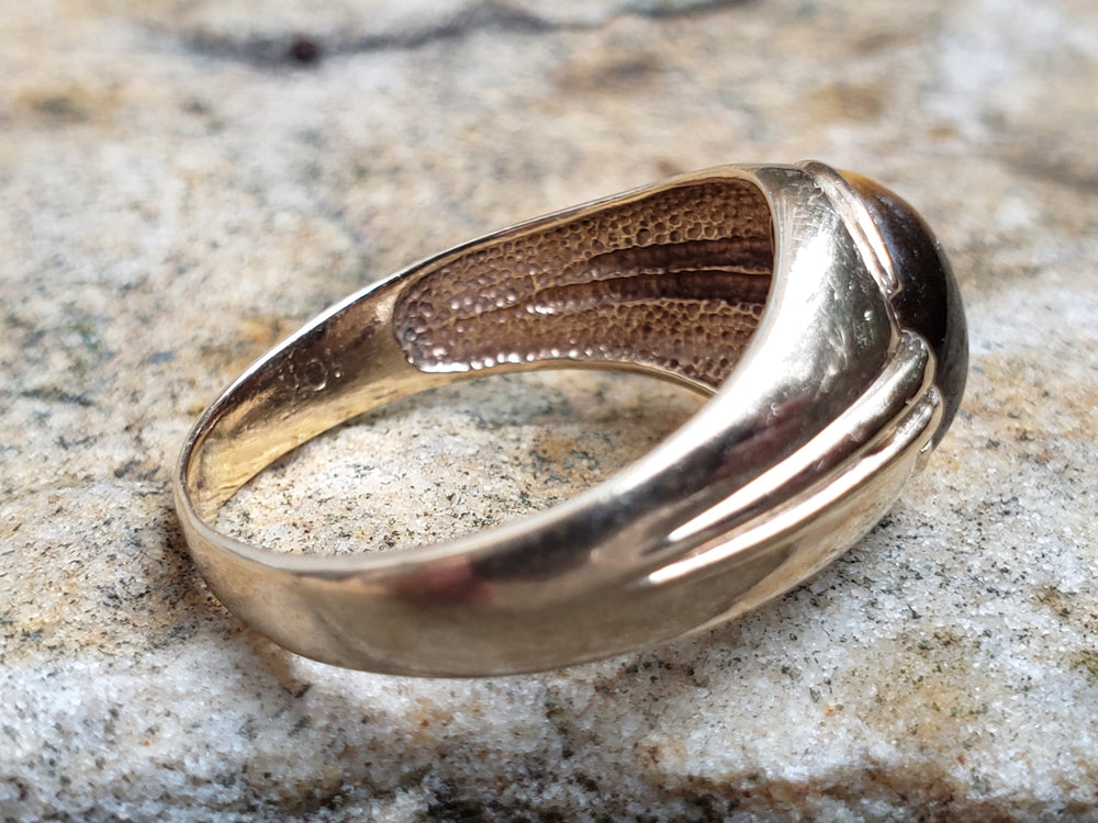 Tigers eye signet ring / Tiger's eye Ring / Cats Eye Ring