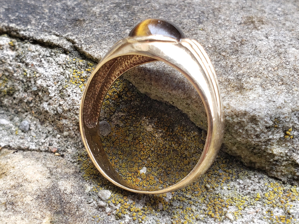 Tigers eye signet ring / Tiger's eye Ring / Cats Eye Ring