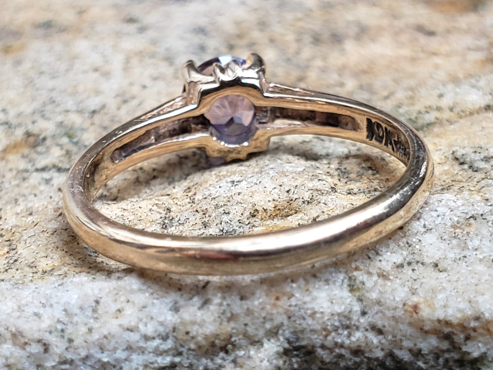 Birks Spinel Ring / Purple Spinel Birks Vintage Ring / Spinel Solitaire Engagement Ring / August Birthstone