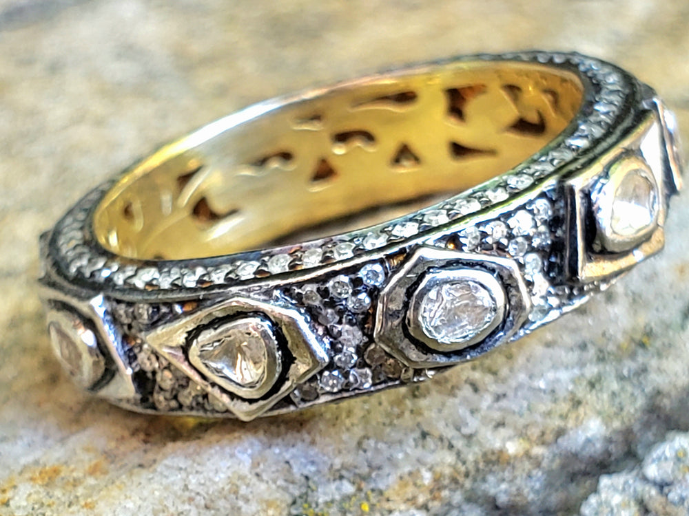 Natural Diamond Eternity Band / Polki Diamond Ring
