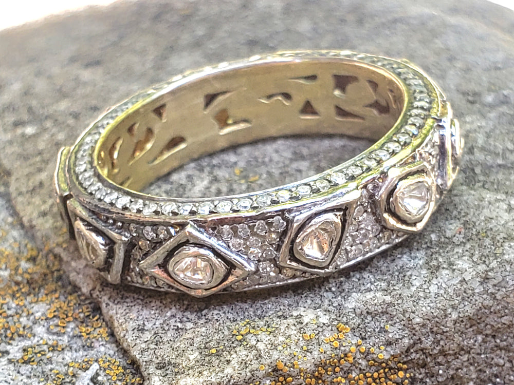 Natural Diamond Eternity Band / Polki Diamond Ring