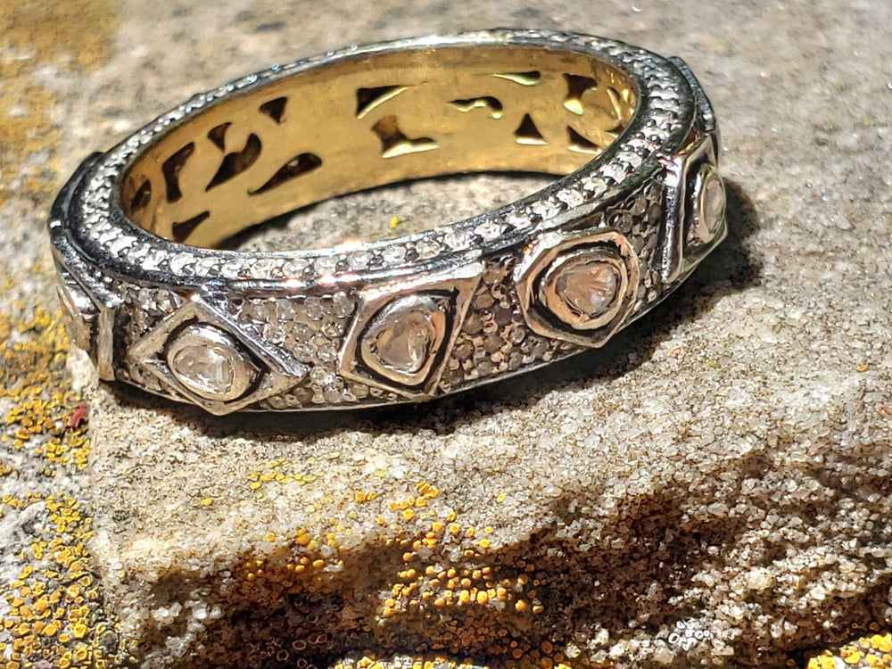 Natural Diamond Eternity Band / Polki Diamond Ring