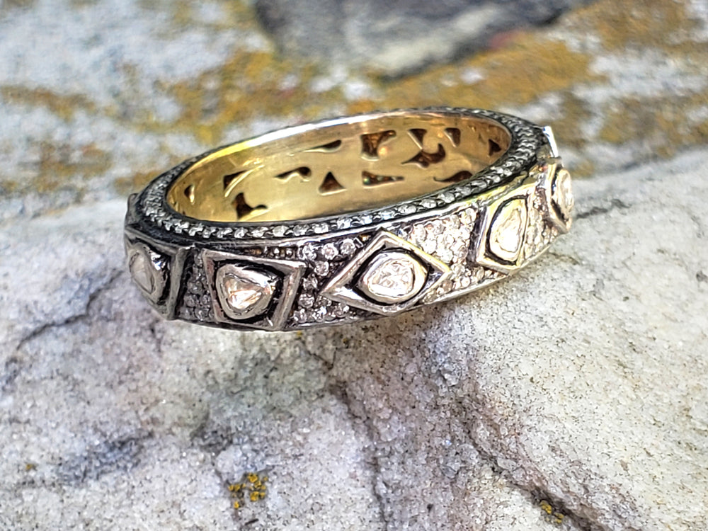 Natural Diamond Eternity Band / Polki Diamond Ring