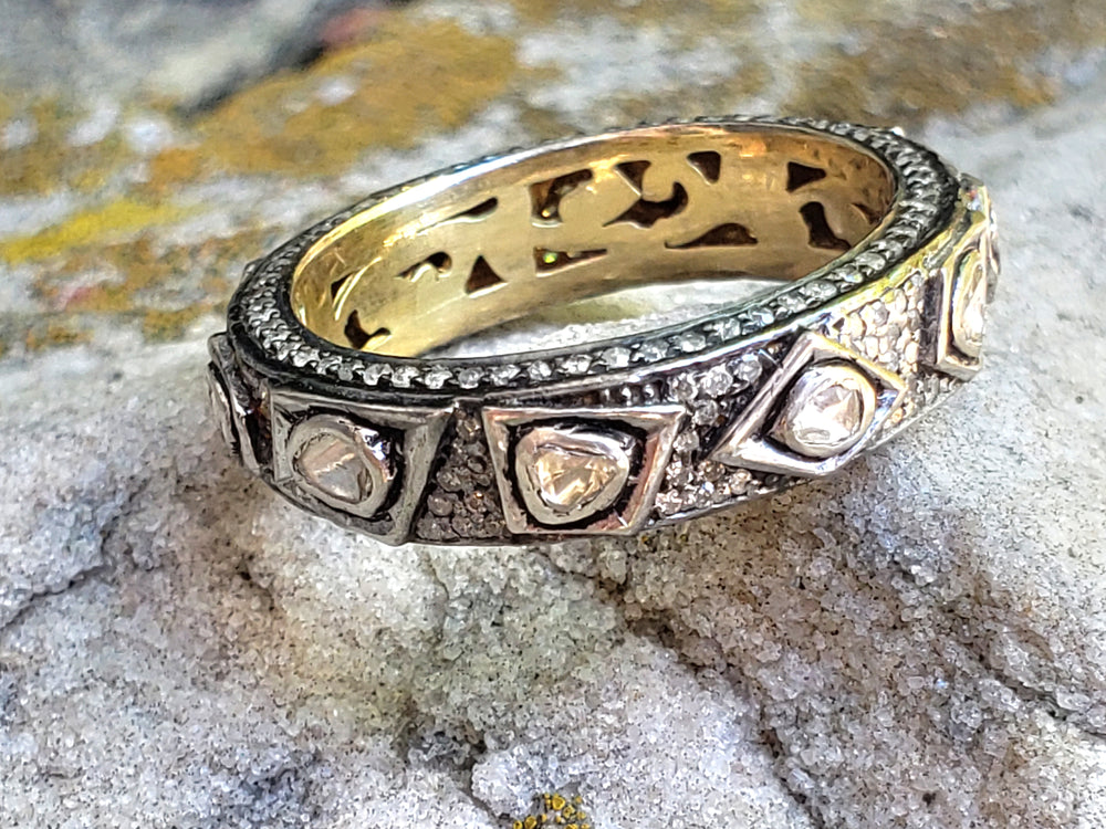 Natural Diamond Eternity Band / Polki Diamond Ring
