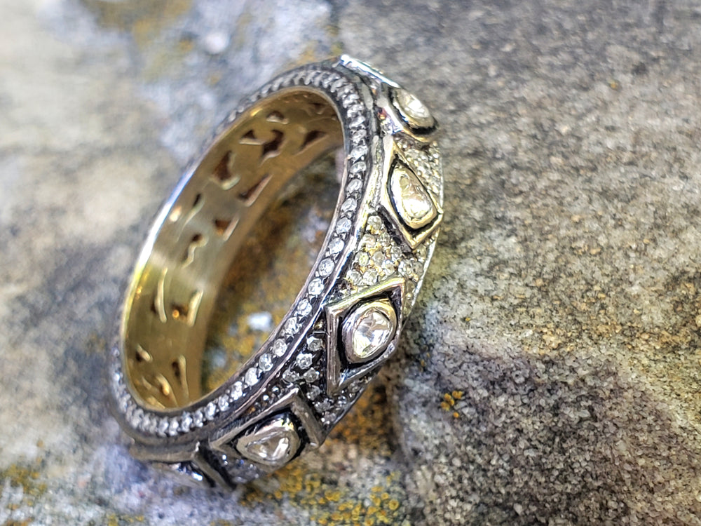 Natural Diamond Eternity Band / Polki Diamond Ring