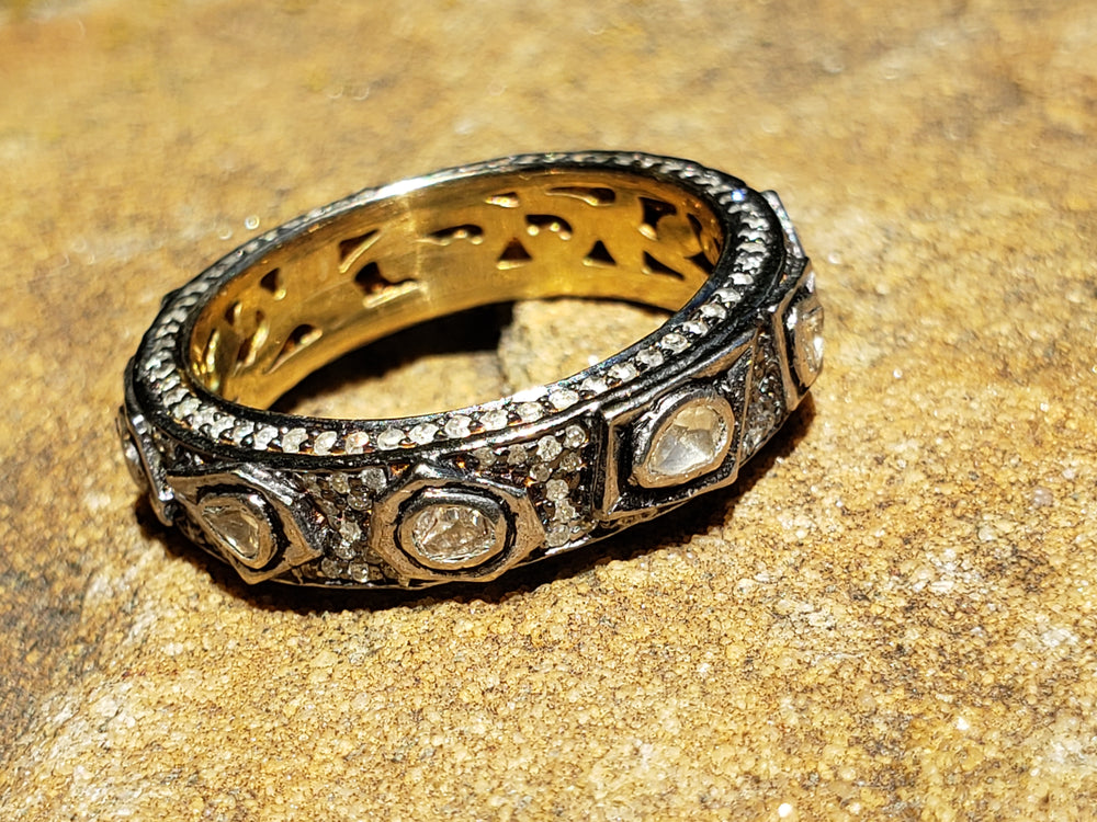Natural Diamond Eternity Band / Polki Diamond Ring