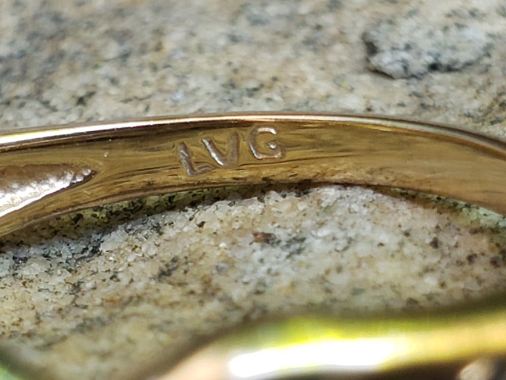 Diamond and Gold Swirl Ring / Diamond Band
