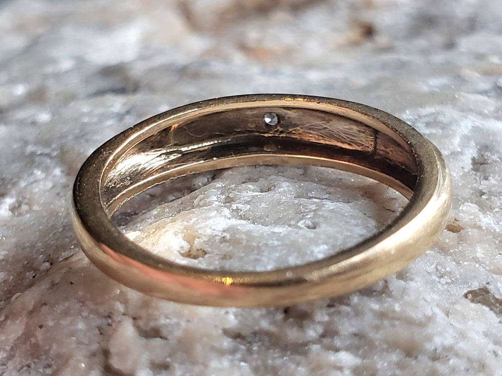Forget Me Not Wedding Band / Vintage Wedding Ring