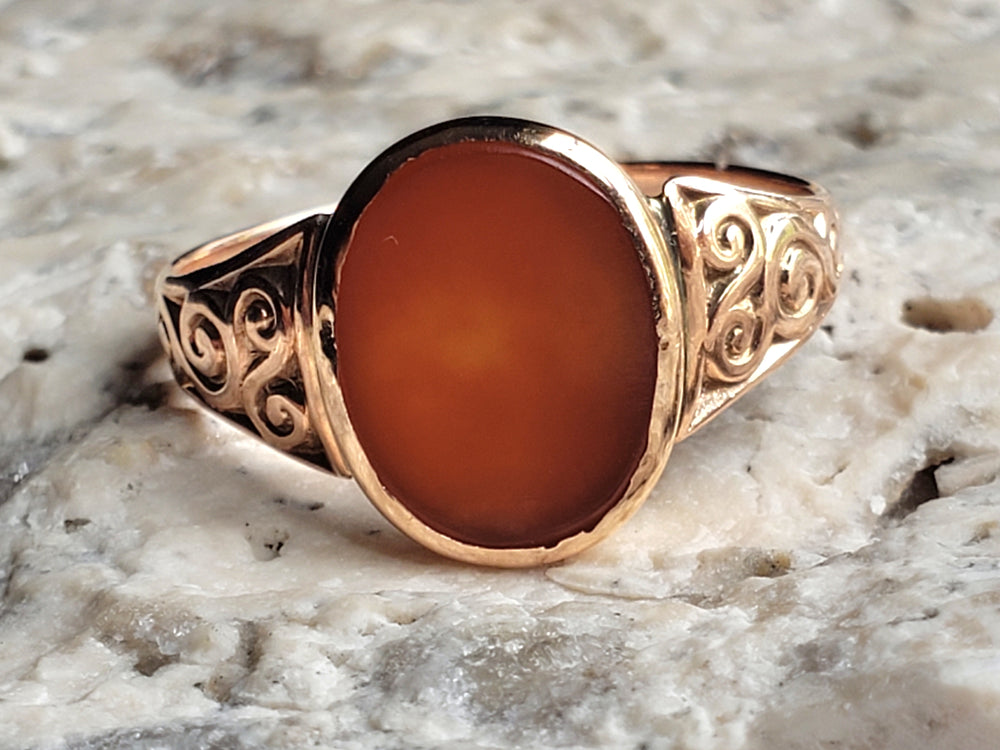 Edwardian Carnelian Signet Ring