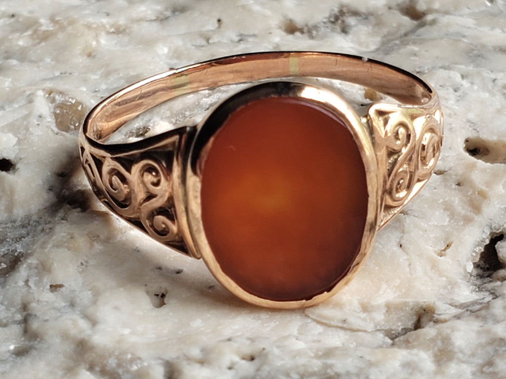 Edwardian Carnelian Signet Ring