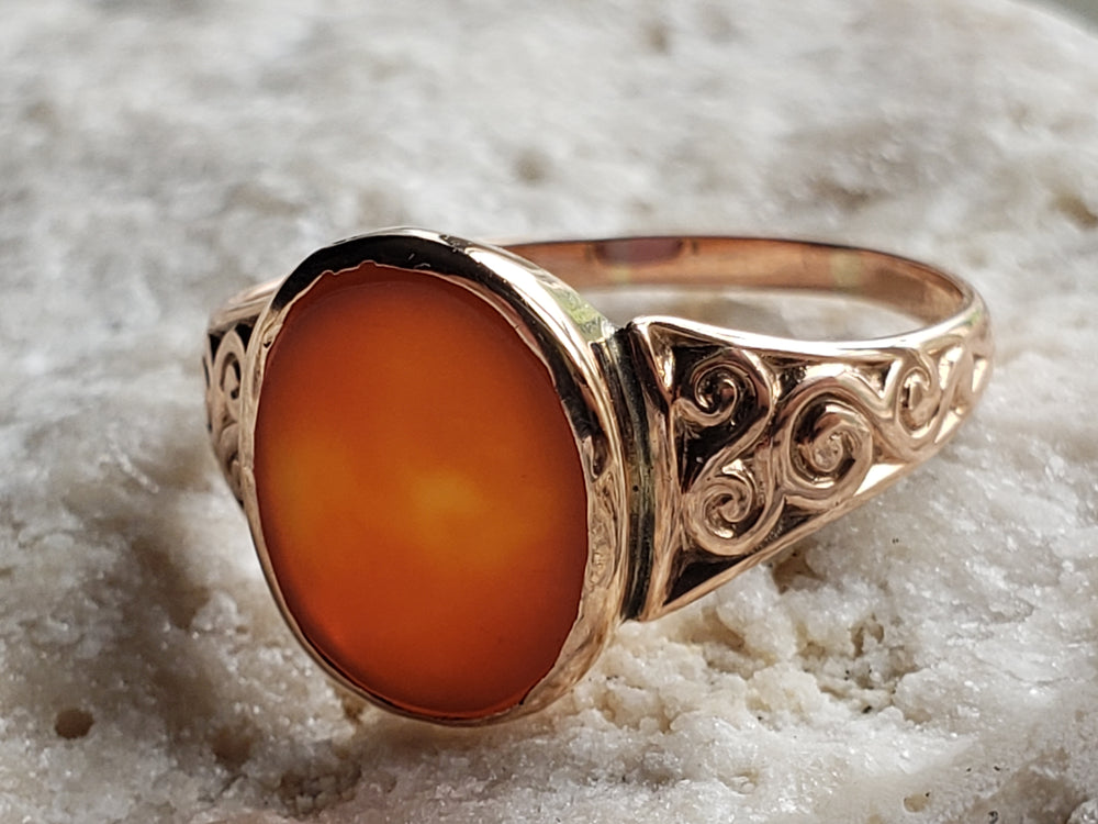 Edwardian Carnelian Signet Ring