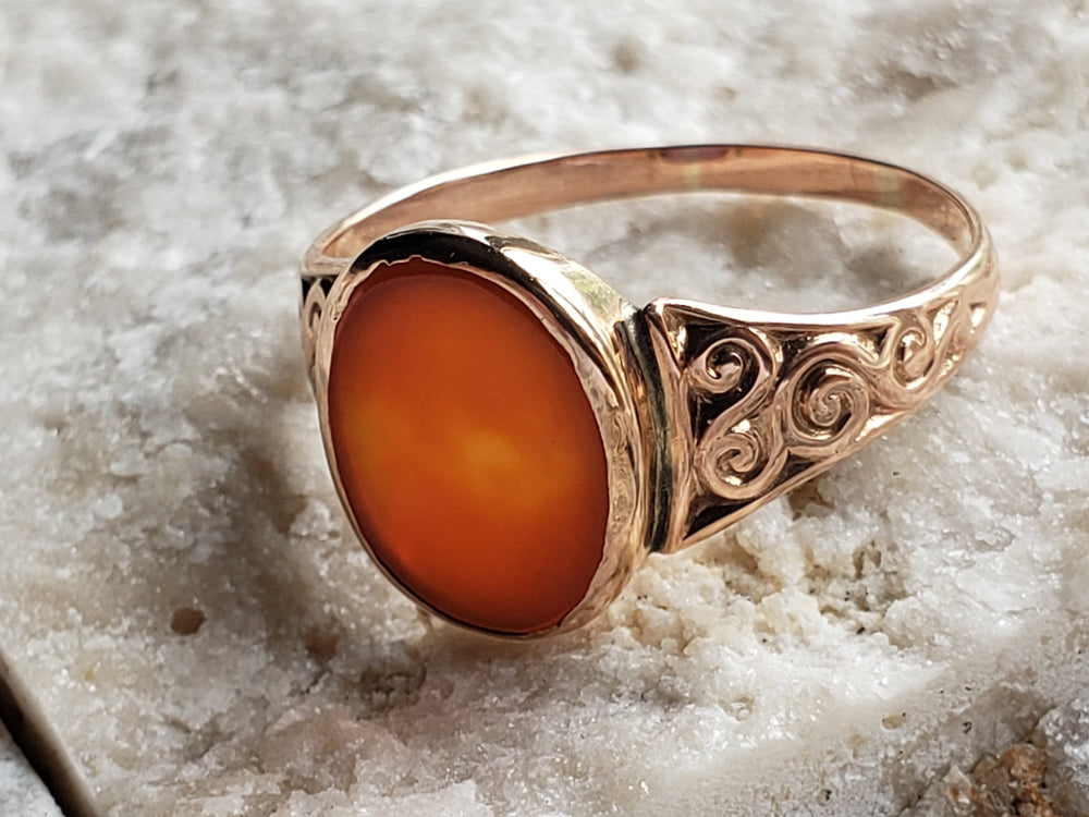 Edwardian Carnelian Signet Ring