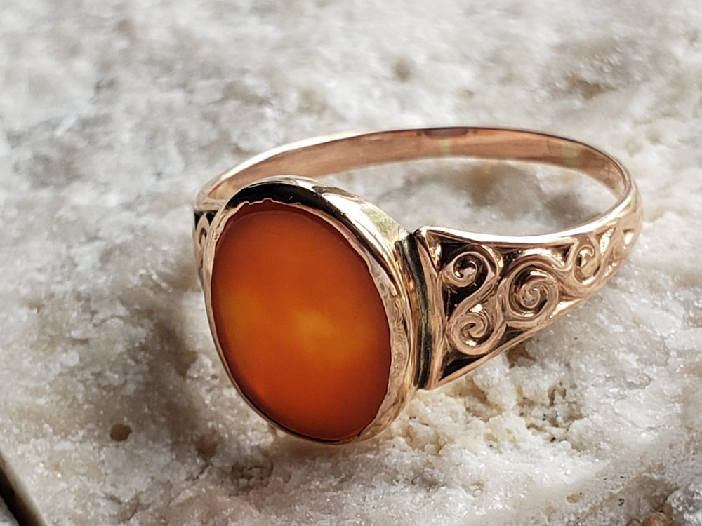 Edwardian Carnelian Signet Ring