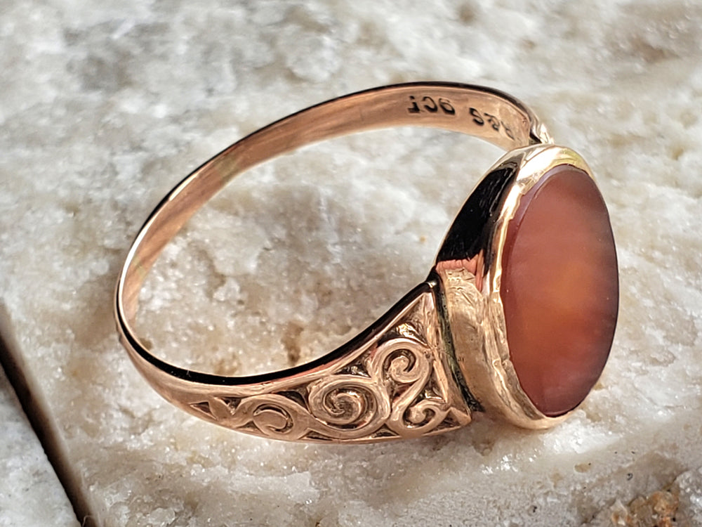 Edwardian Carnelian Signet Ring