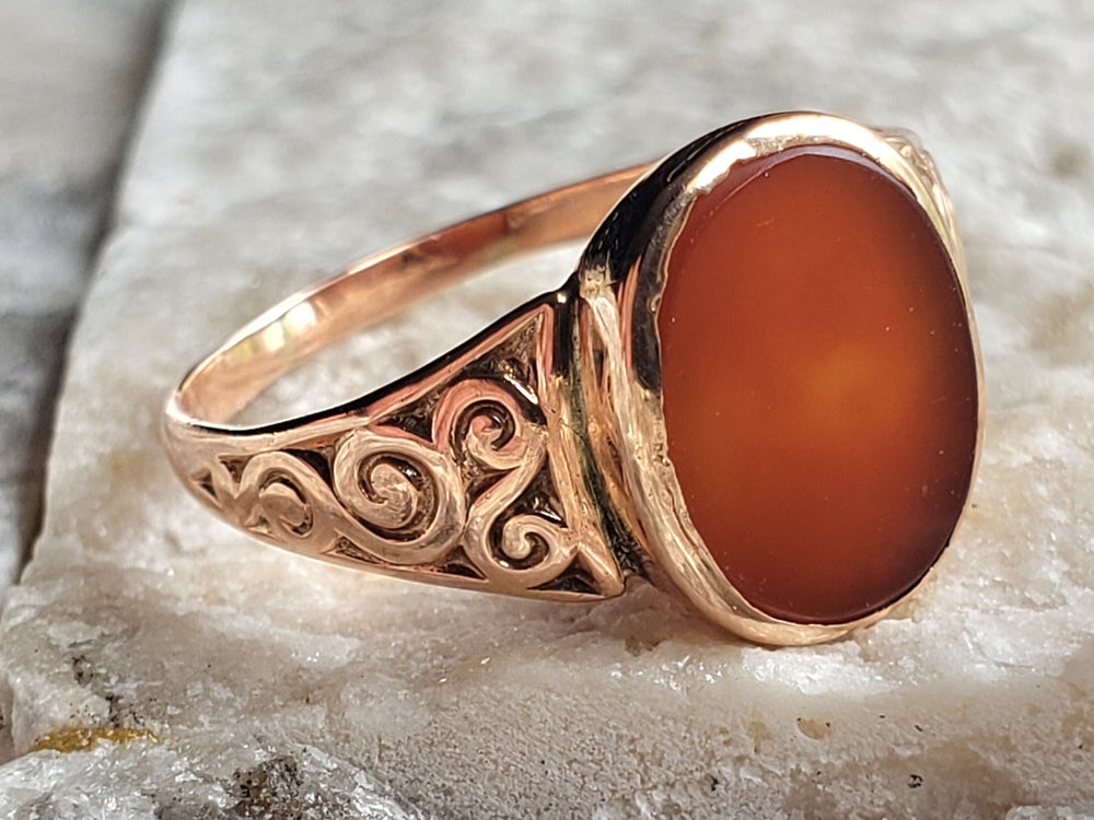 Edwardian Carnelian Signet Ring