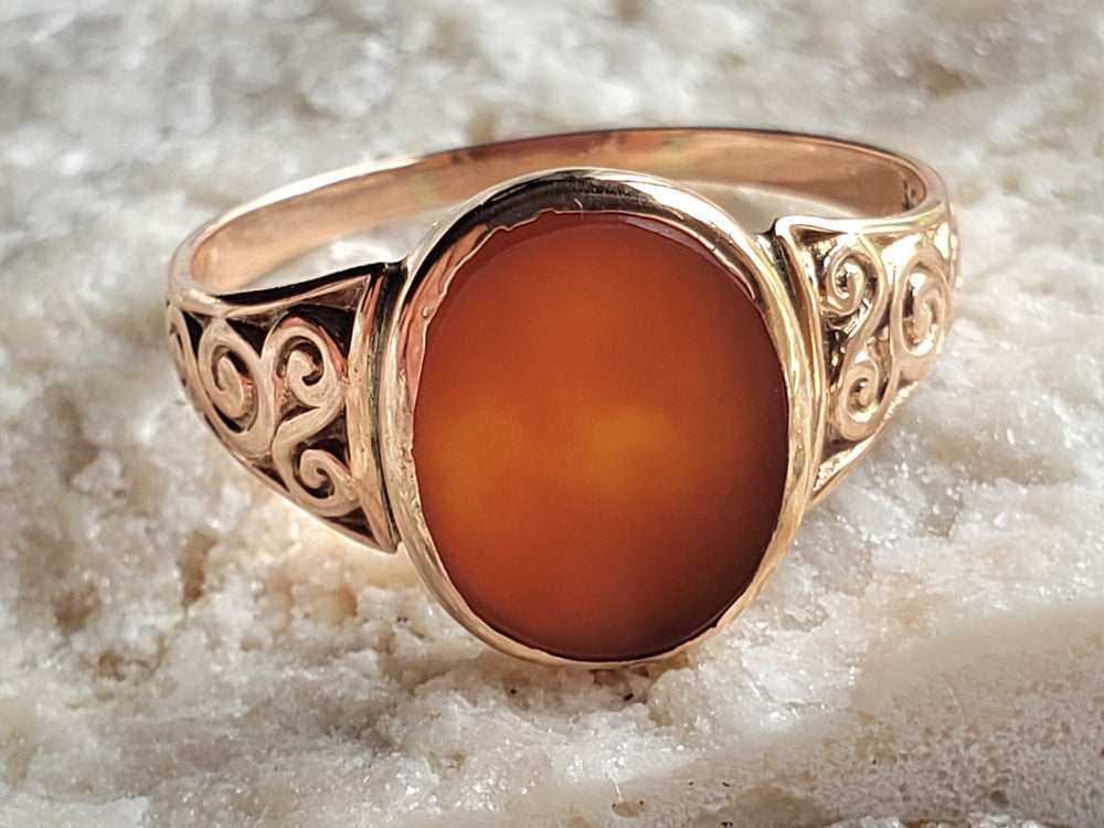 Edwardian Carnelian Signet Ring