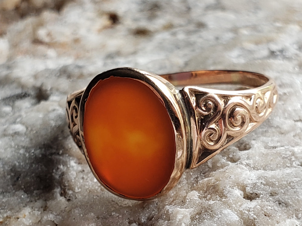 Edwardian Carnelian Signet Ring