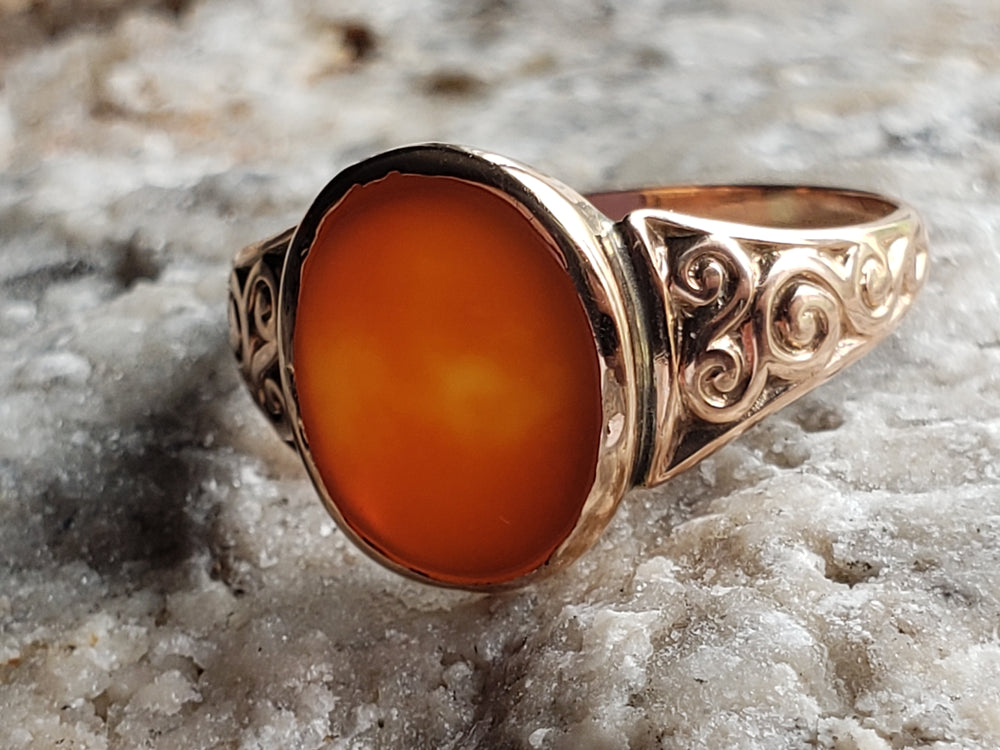 Edwardian Carnelian Signet Ring