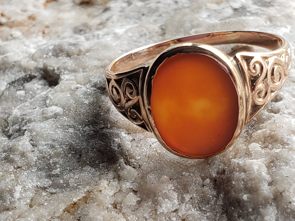 Edwardian Carnelian Signet Ring