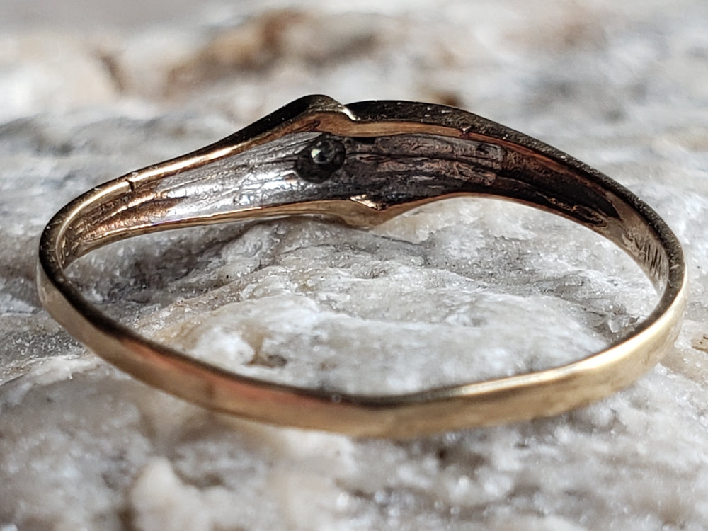 Dainty Vintage Wedding Band / Diamond Wedding Band / Promise Ring