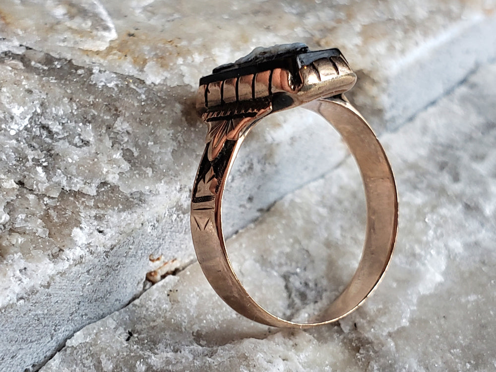 Victorian Grand Period (Circa 1861 - 1880) Onyx Cameo Ring