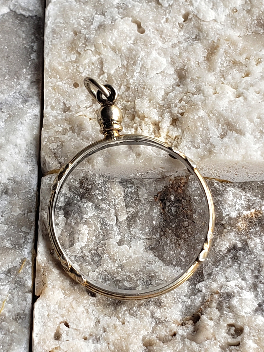 Antique shaker Locket / Double Sided Glass Locket