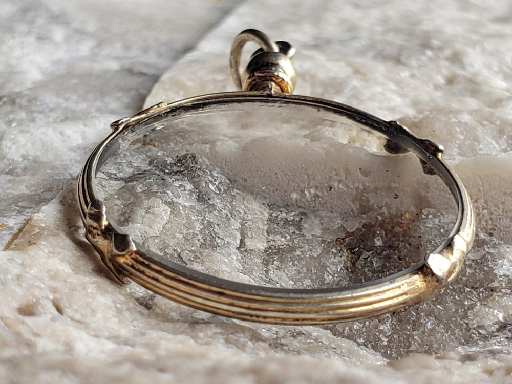 Antique shaker Locket / Double Sided Glass Locket