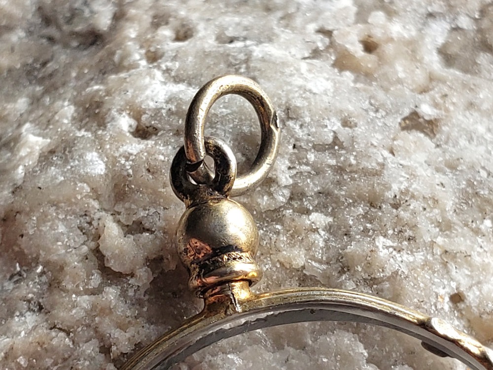 Antique shaker Locket / Double Sided Glass Locket