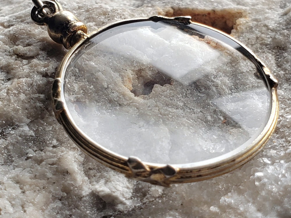 Antique shaker Locket / Double Sided Glass Locket