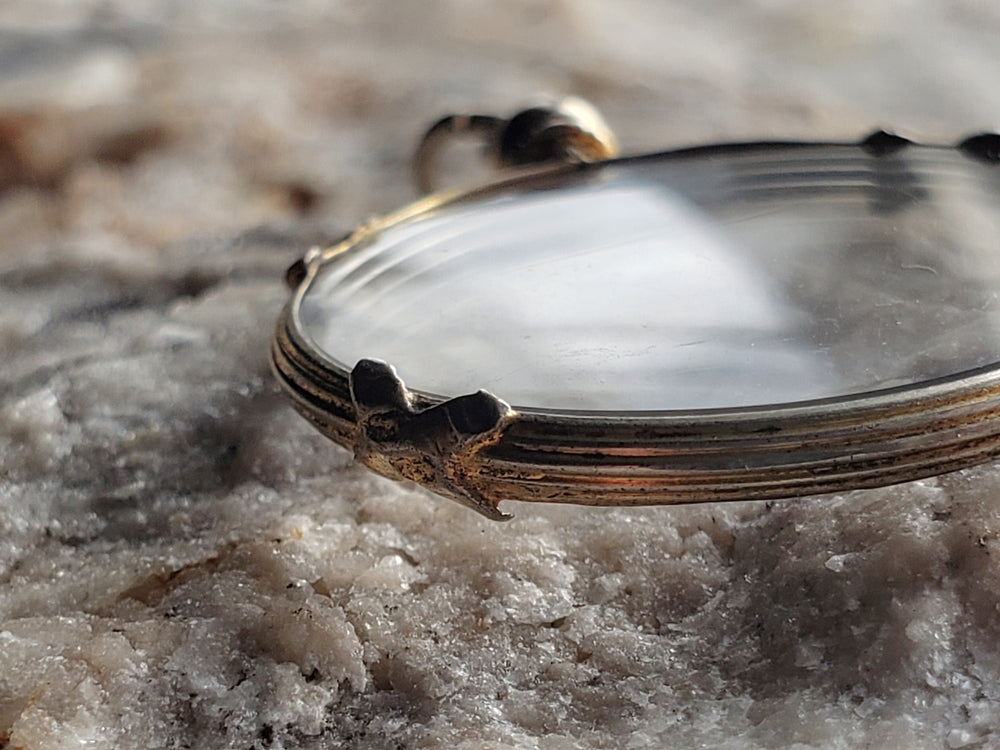 Antique shaker Locket / Double Sided Glass Locket