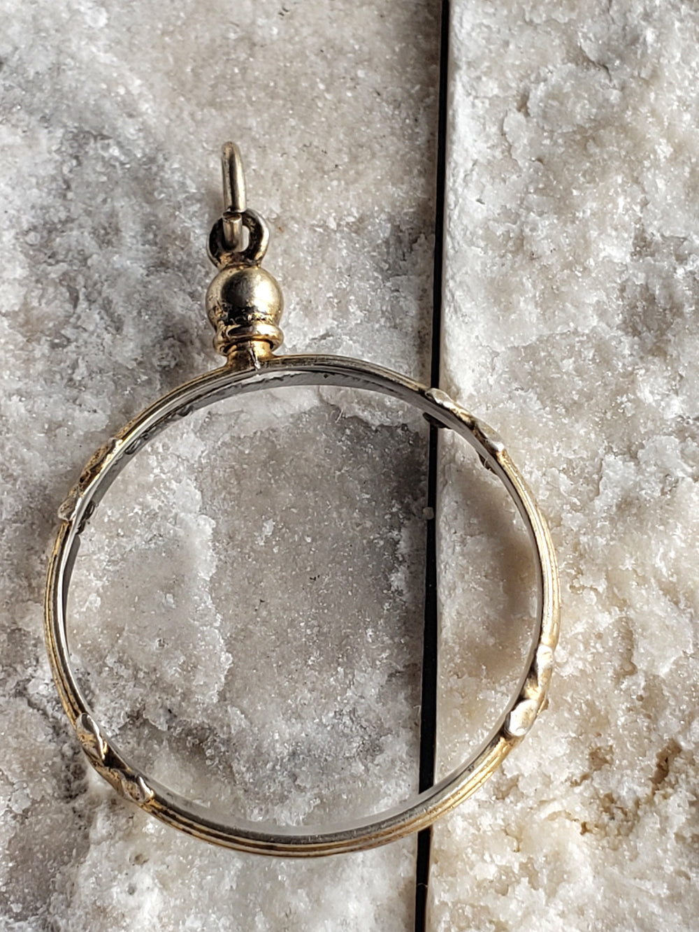 Antique shaker Locket / Double Sided Glass Locket