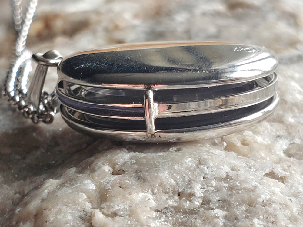 Four Picture Silver Locket / Marathon Locket